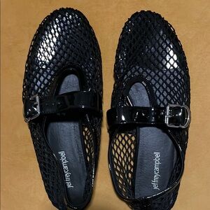 Jeffrey Campbell Black Mesh Flats